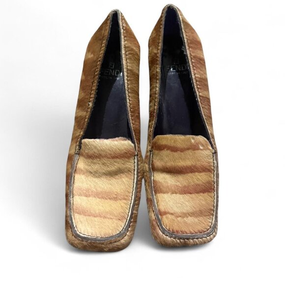 Vintage Fendi Ponyhair Square Toe Block Heels - Picture 8 of 8